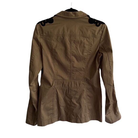 RIANI Cotton Military Army Jacket Green Black 2 - Picture 6 of 8